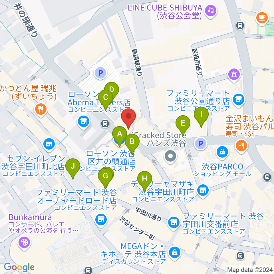 渋谷JUMP周辺の駐車場・コインパーキング一覧地図