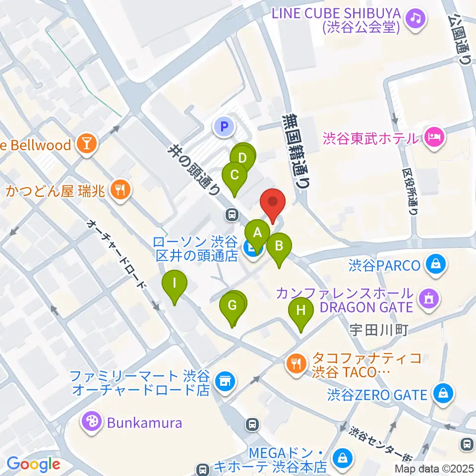 渋谷JUMP周辺の駐車場・コインパーキング一覧地図