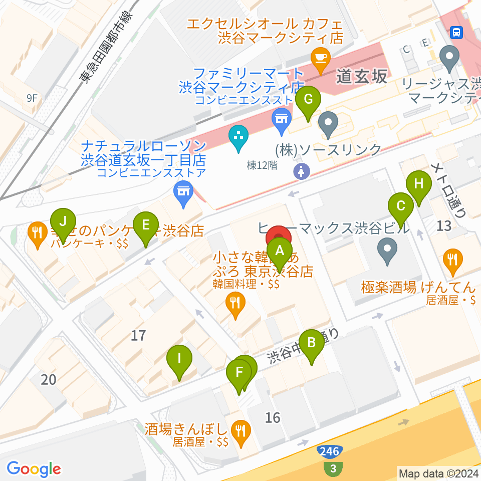 渋谷La.mama (ラママ)周辺の駐車場・コインパーキング一覧地図