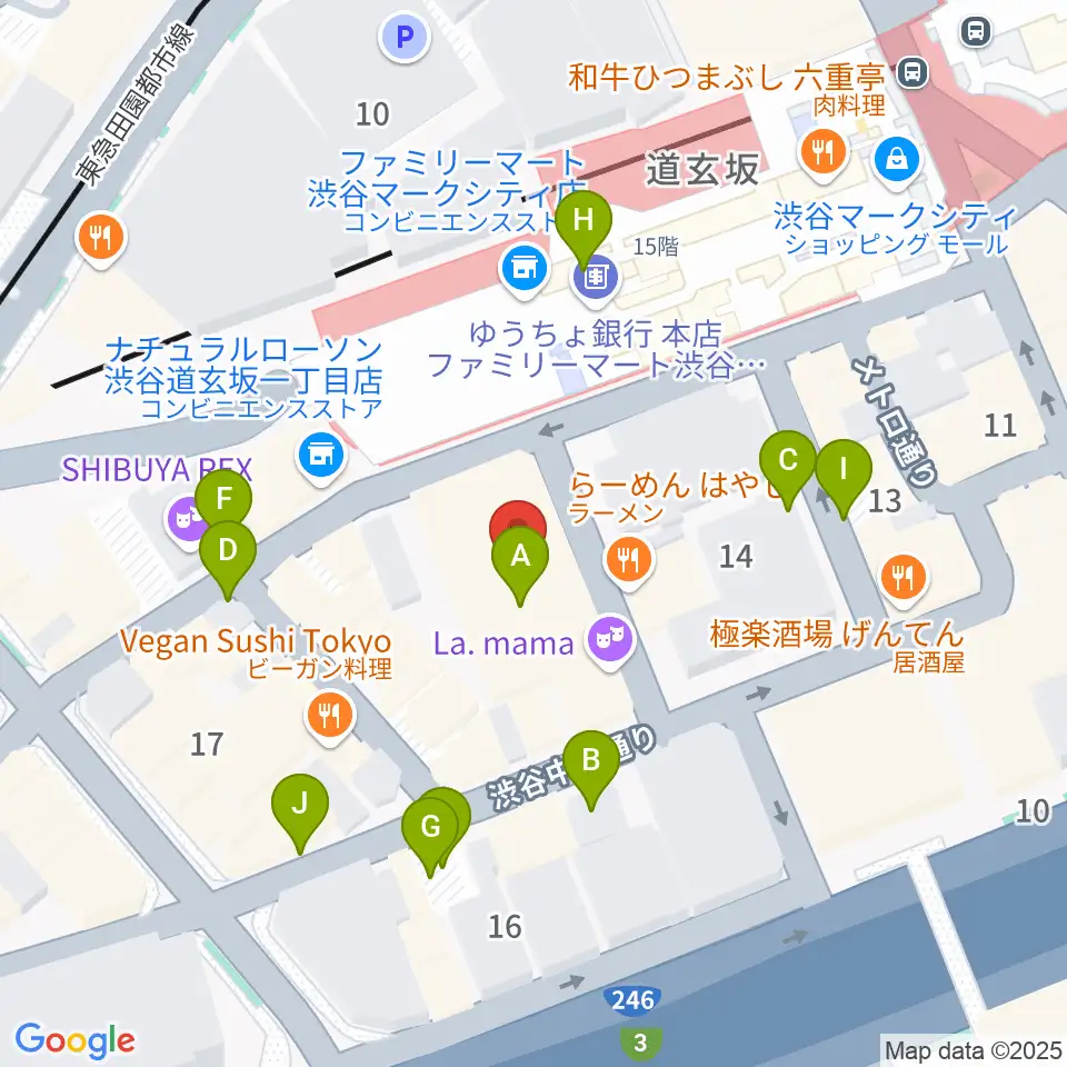 渋谷La.mama (ラママ)周辺の駐車場・コインパーキング一覧地図
