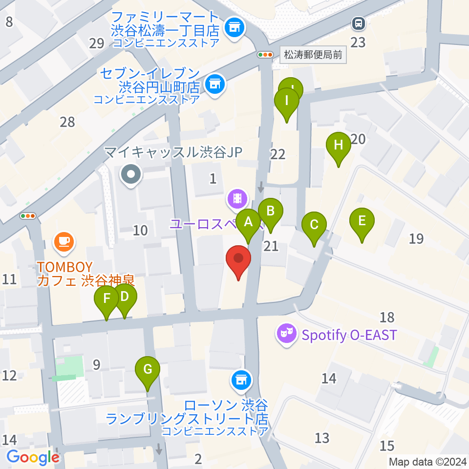 渋谷clubasia周辺の駐車場・コインパーキング一覧地図