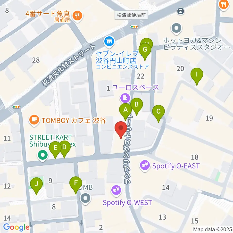 渋谷clubasia周辺の駐車場・コインパーキング一覧地図