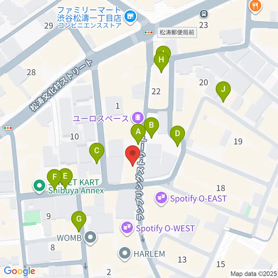 渋谷clubasia周辺の駐車場・コインパーキング一覧地図