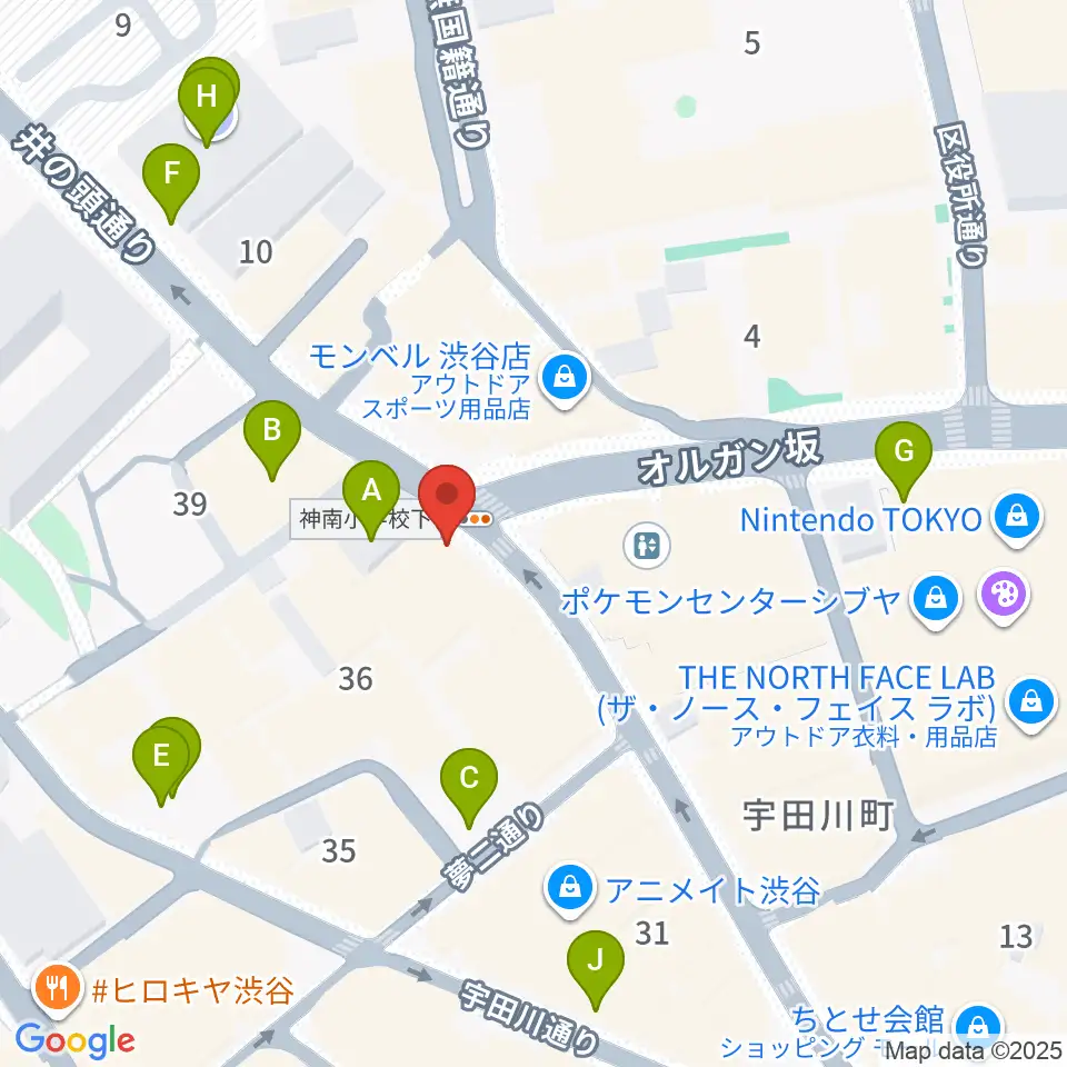 HMV record shop 渋谷周辺の駐車場・コインパーキング一覧地図