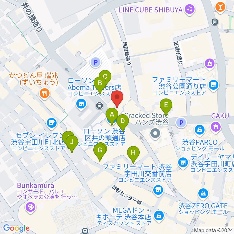 マンハッタンレコード渋谷周辺の駐車場・コインパーキング一覧地図