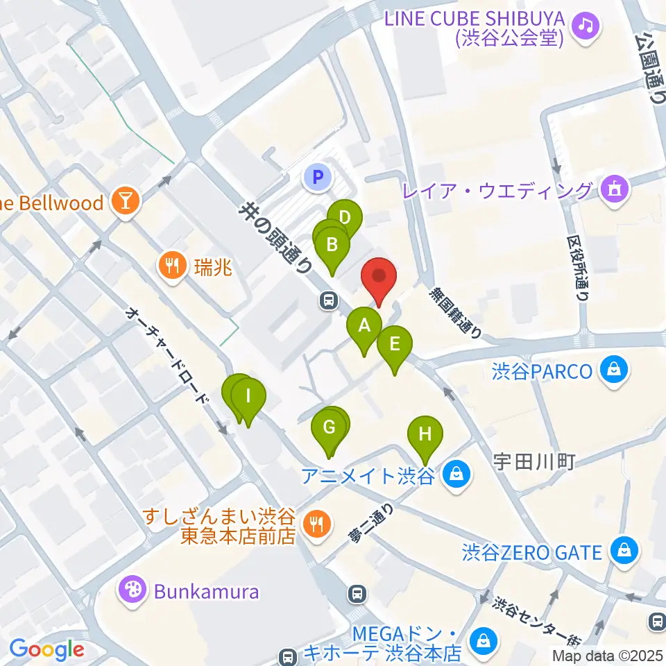 マンハッタンレコード渋谷周辺の駐車場・コインパーキング一覧地図