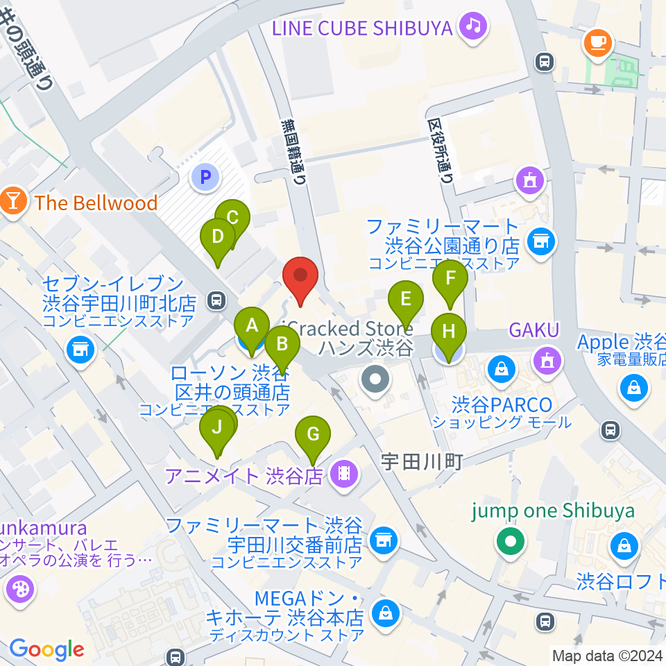 渋谷next records周辺の駐車場・コインパーキング一覧地図