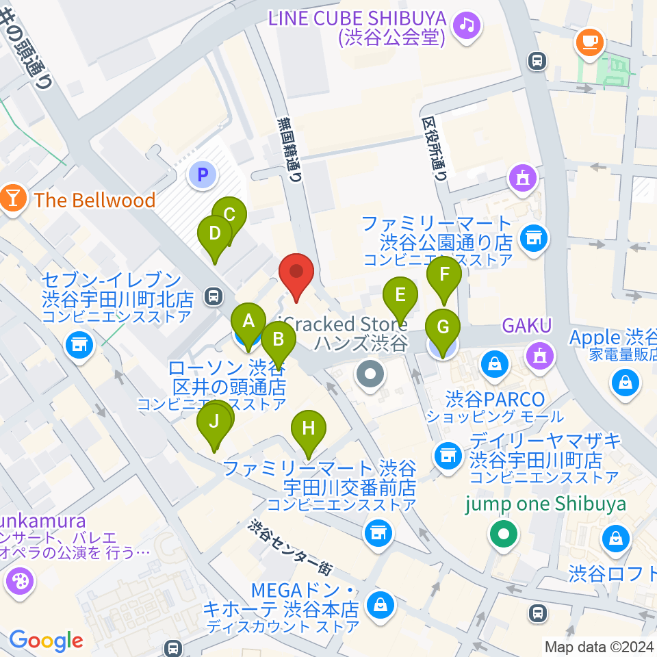 渋谷next records周辺の駐車場・コインパーキング一覧地図