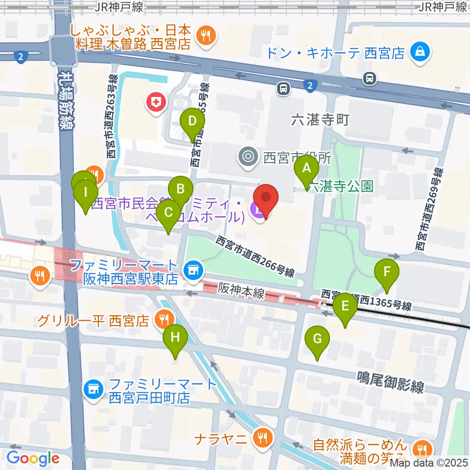 アミティ・ベイコムホール周辺の駐車場・コインパーキング一覧地図