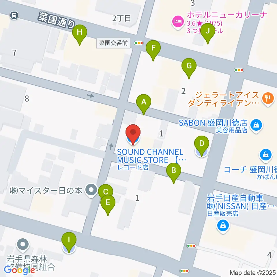 SOUND CHANNEL周辺の駐車場・コインパーキング一覧地図