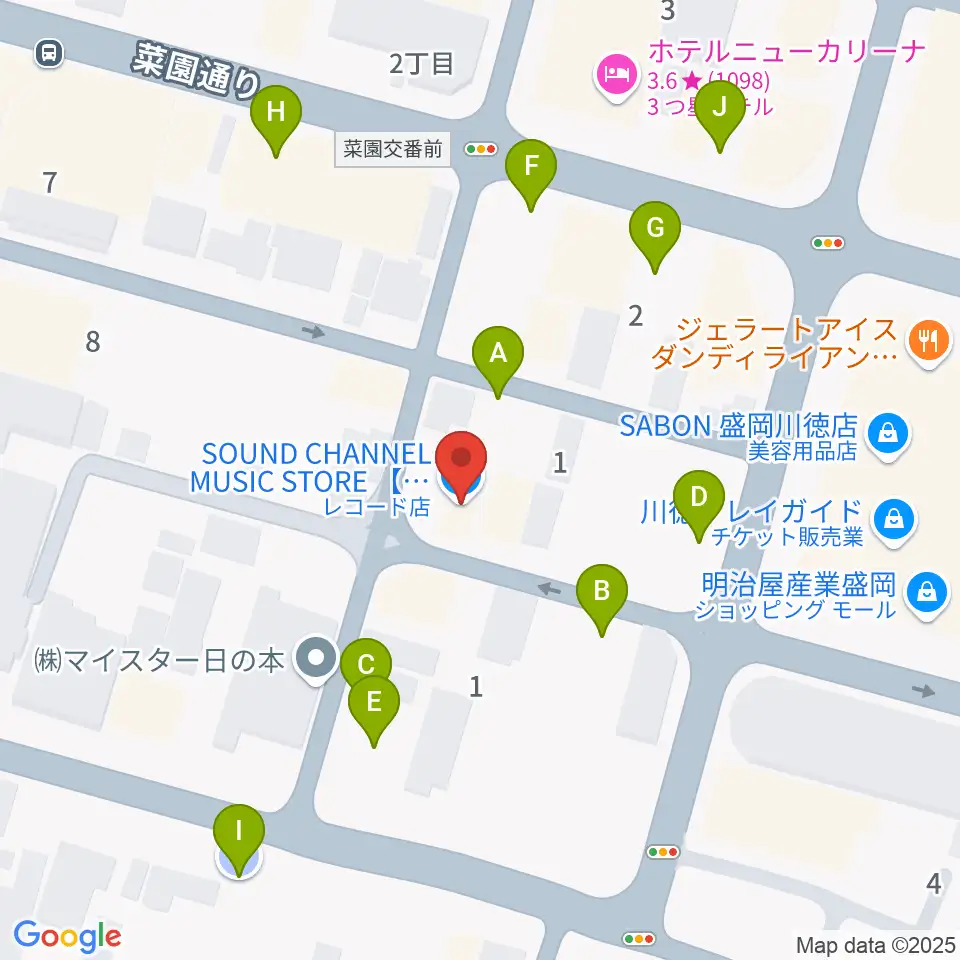 SOUND CHANNEL周辺の駐車場・コインパーキング一覧地図