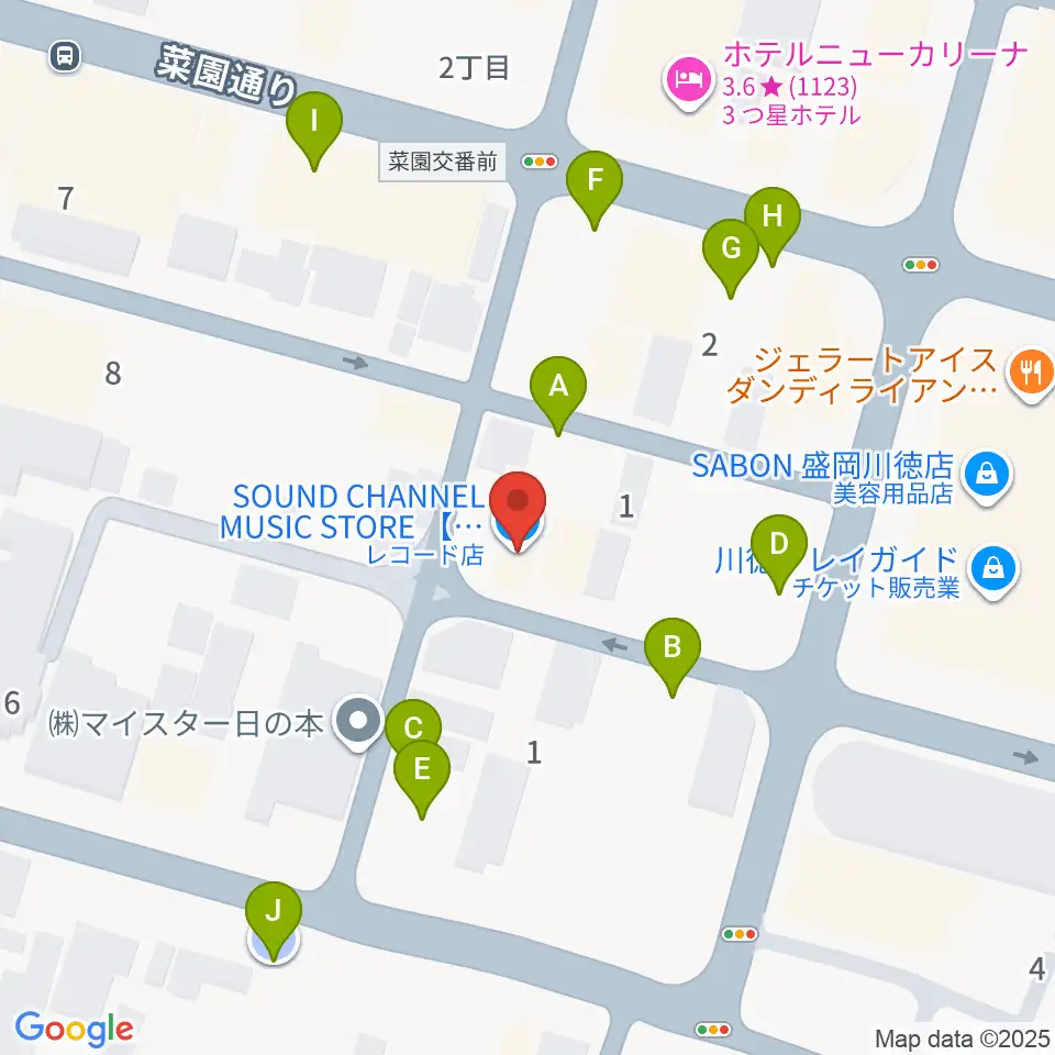 SOUND CHANNEL周辺の駐車場・コインパーキング一覧地図