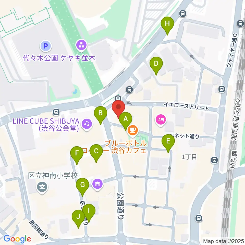 渋谷エッグマン周辺の駐車場・コインパーキング一覧地図