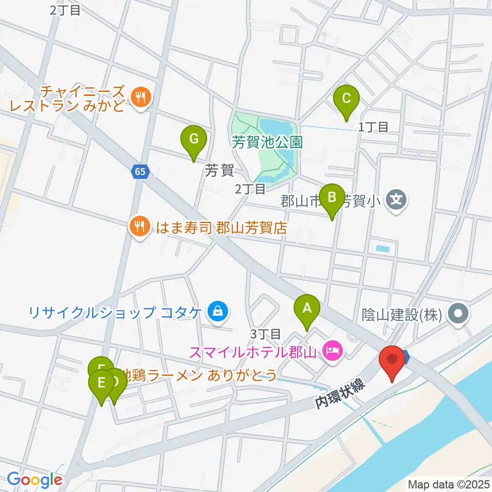 ココビートレコード周辺の駐車場・コインパーキング一覧地図