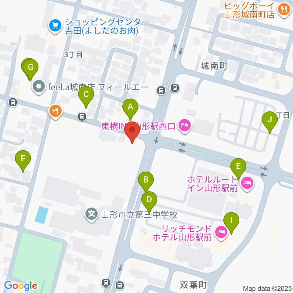 山形RAF-REC周辺の駐車場・コインパーキング一覧地図