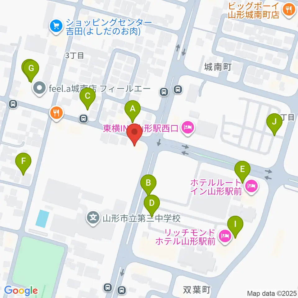 山形RAF-REC周辺の駐車場・コインパーキング一覧地図