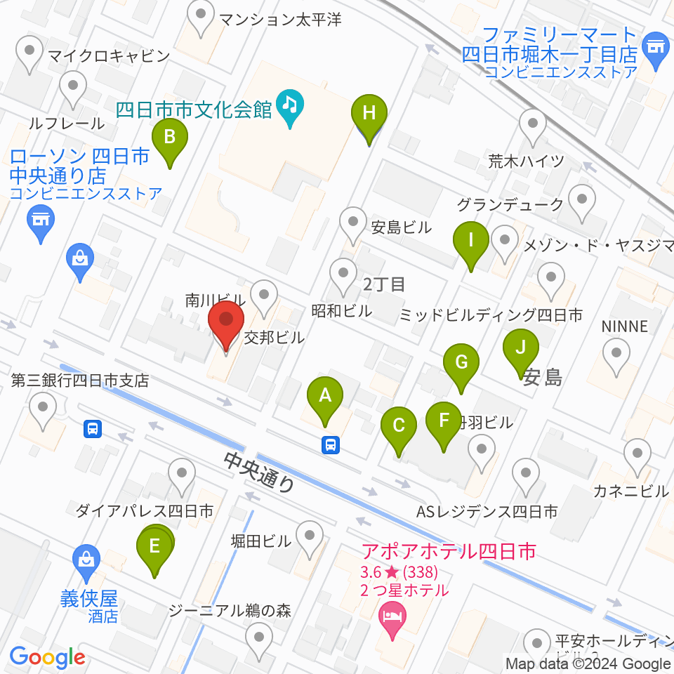 四日市 ドレミファといろは周辺の駐車場・コインパーキング一覧地図