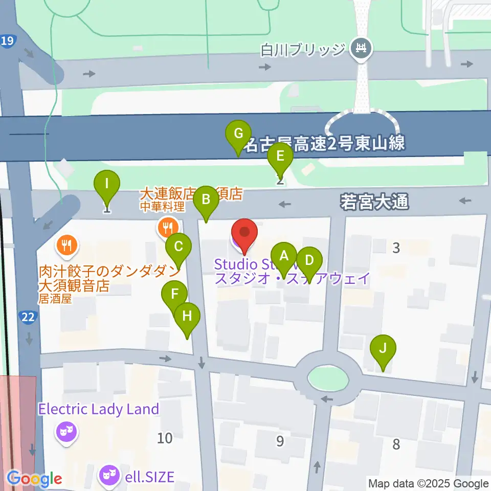 DISK HEAVEN 名古屋周辺の駐車場・コインパーキング一覧地図