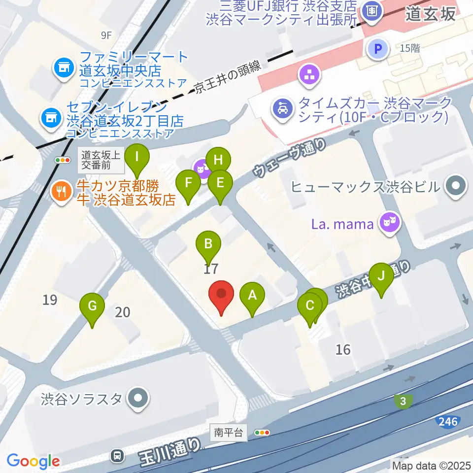 渋谷GUILTY周辺の駐車場・コインパーキング一覧地図