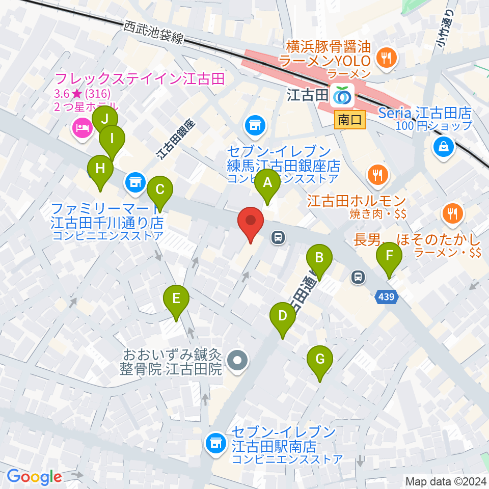 ココナッツディスク江古田店周辺の駐車場・コインパーキング一覧地図