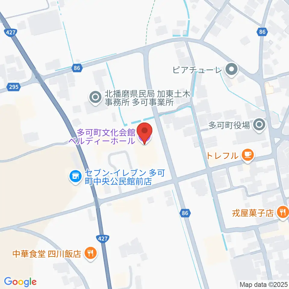 多可町文化会館 ベルディーホール周辺の駐車場・コインパーキング一覧地図