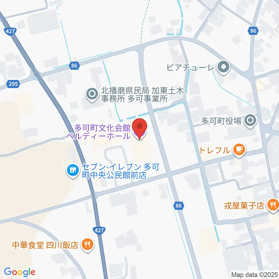 多可町文化会館 ベルディーホール周辺の駐車場・コインパーキング一覧地図