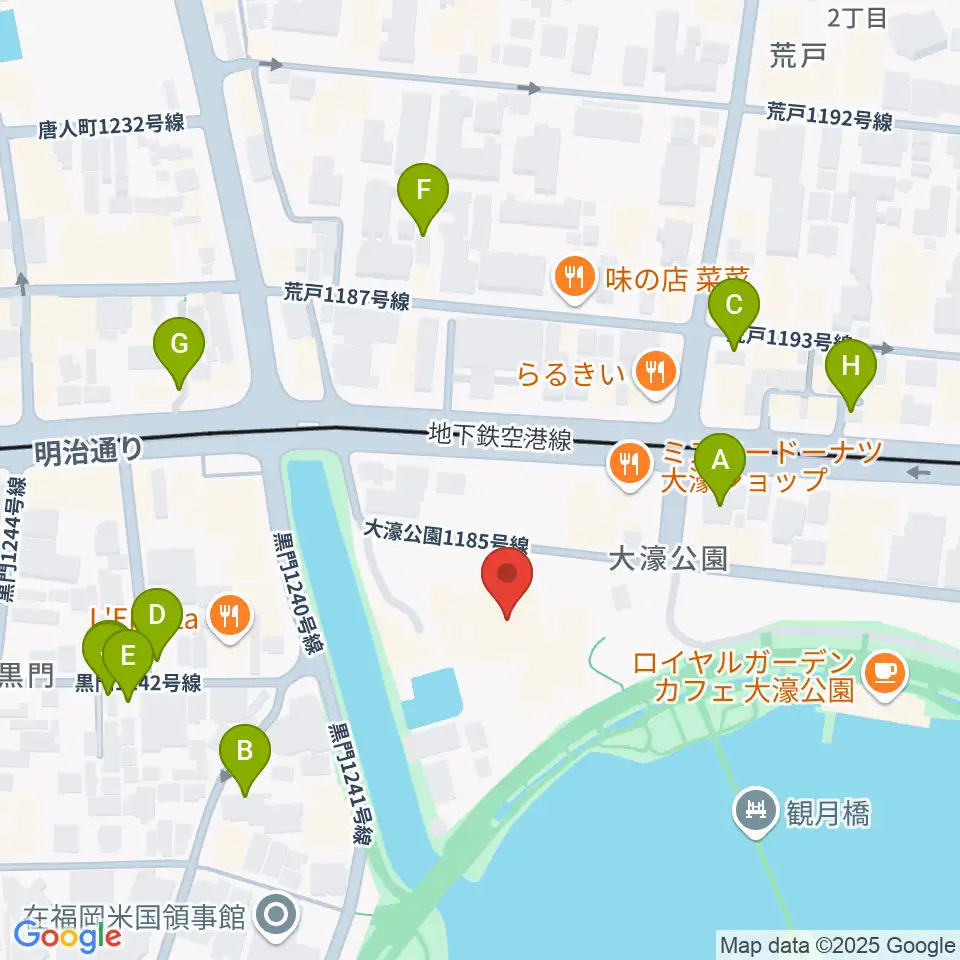 大濠公園能楽堂周辺の駐車場・コインパーキング一覧地図