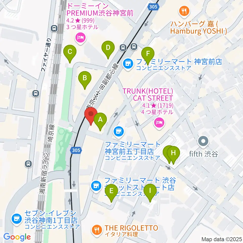 原宿クロコダイル周辺の駐車場・コインパーキング一覧地図