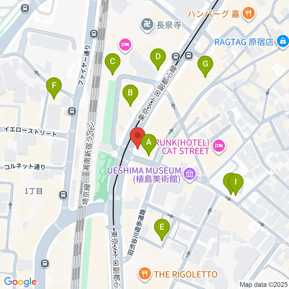 原宿クロコダイル周辺の駐車場・コインパーキング一覧地図