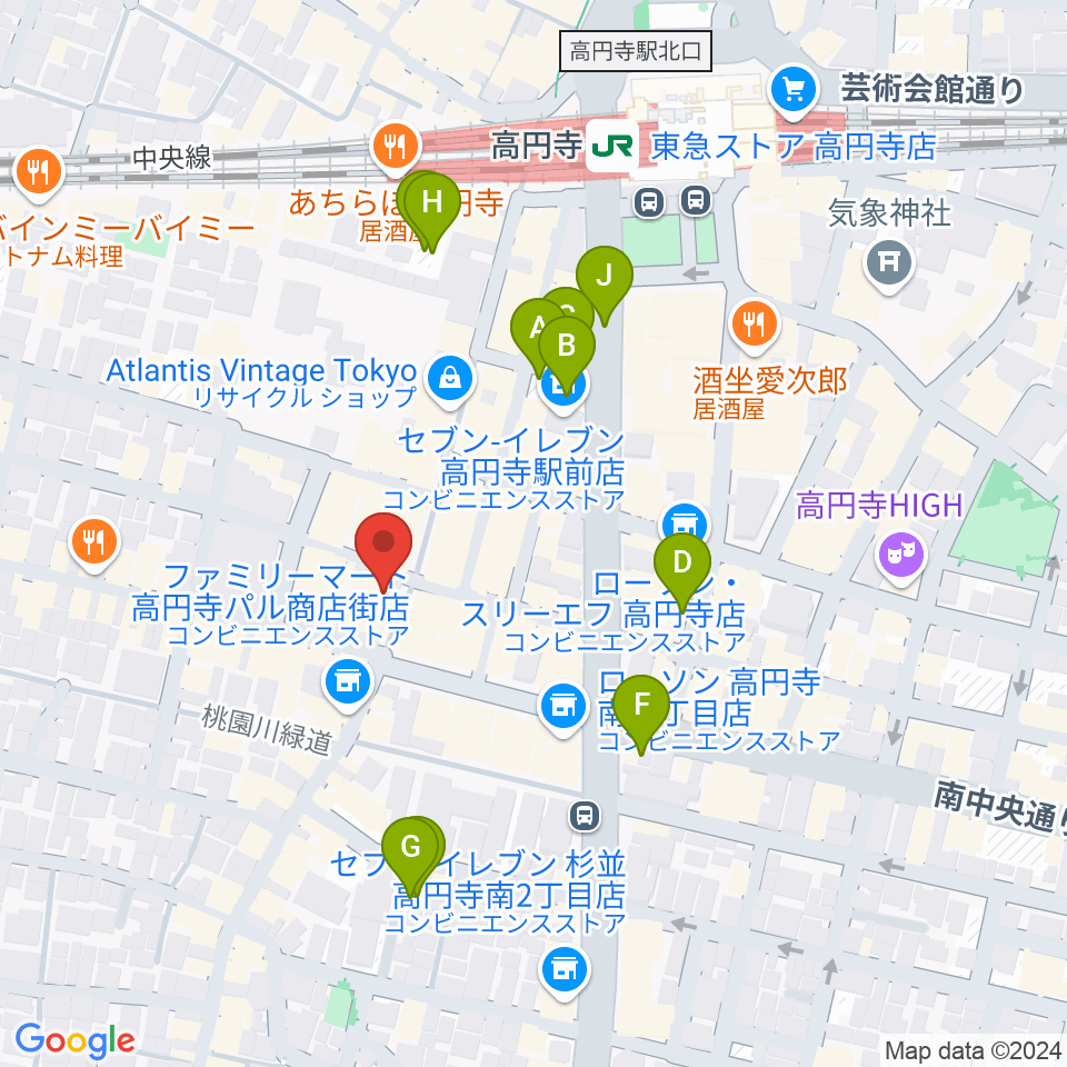 UNIVERSOUNDS周辺の駐車場・コインパーキング一覧地図