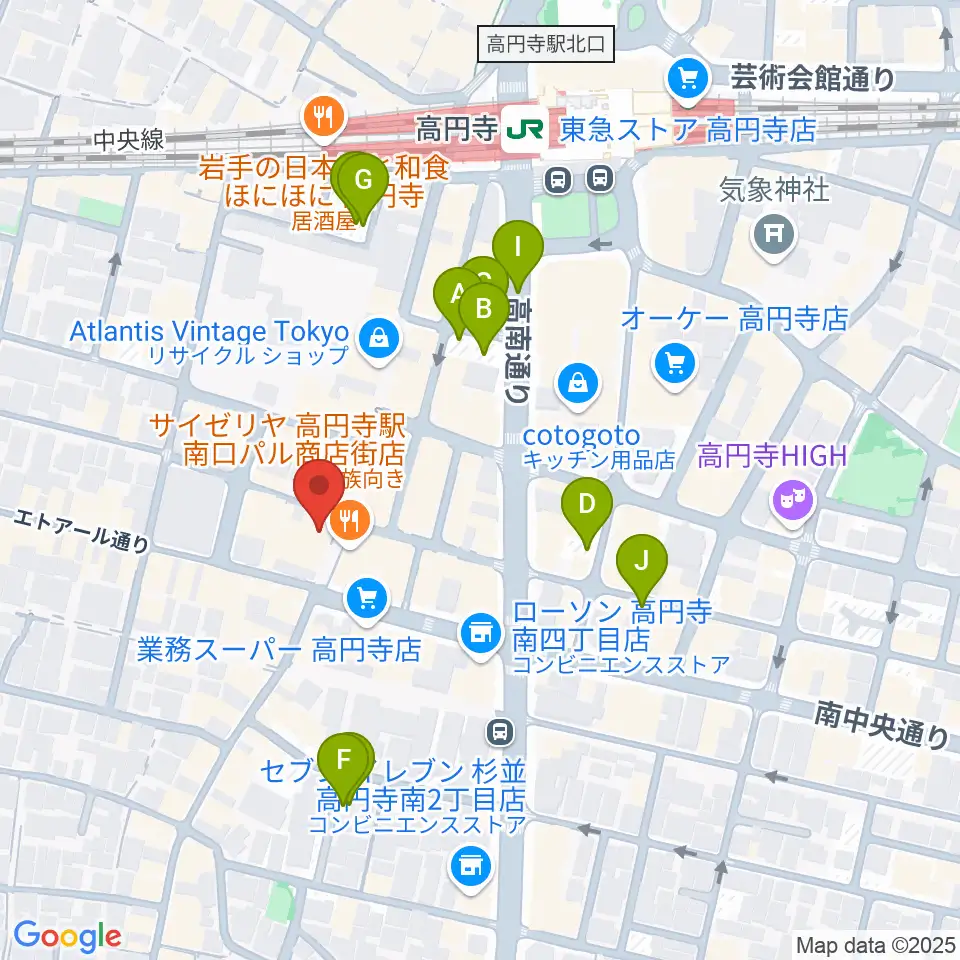 UNIVERSOUNDS周辺の駐車場・コインパーキング一覧地図