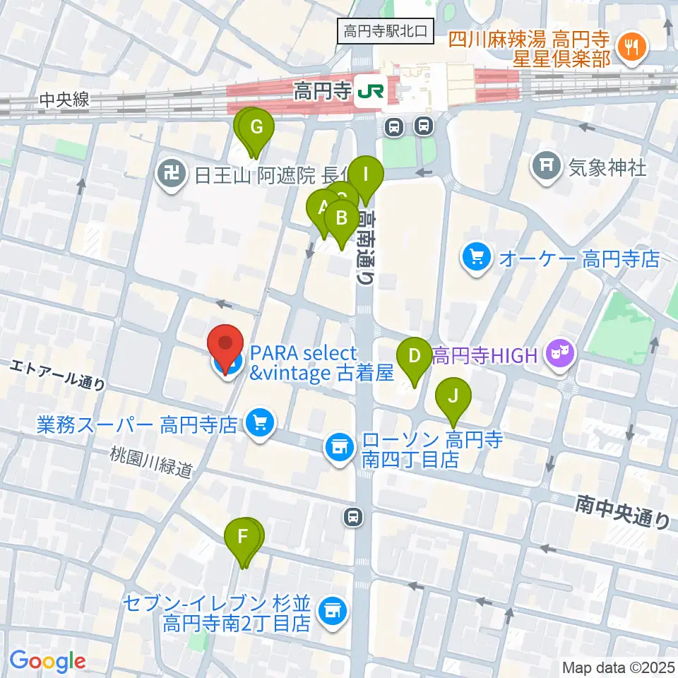 UNIVERSOUNDS周辺の駐車場・コインパーキング一覧地図