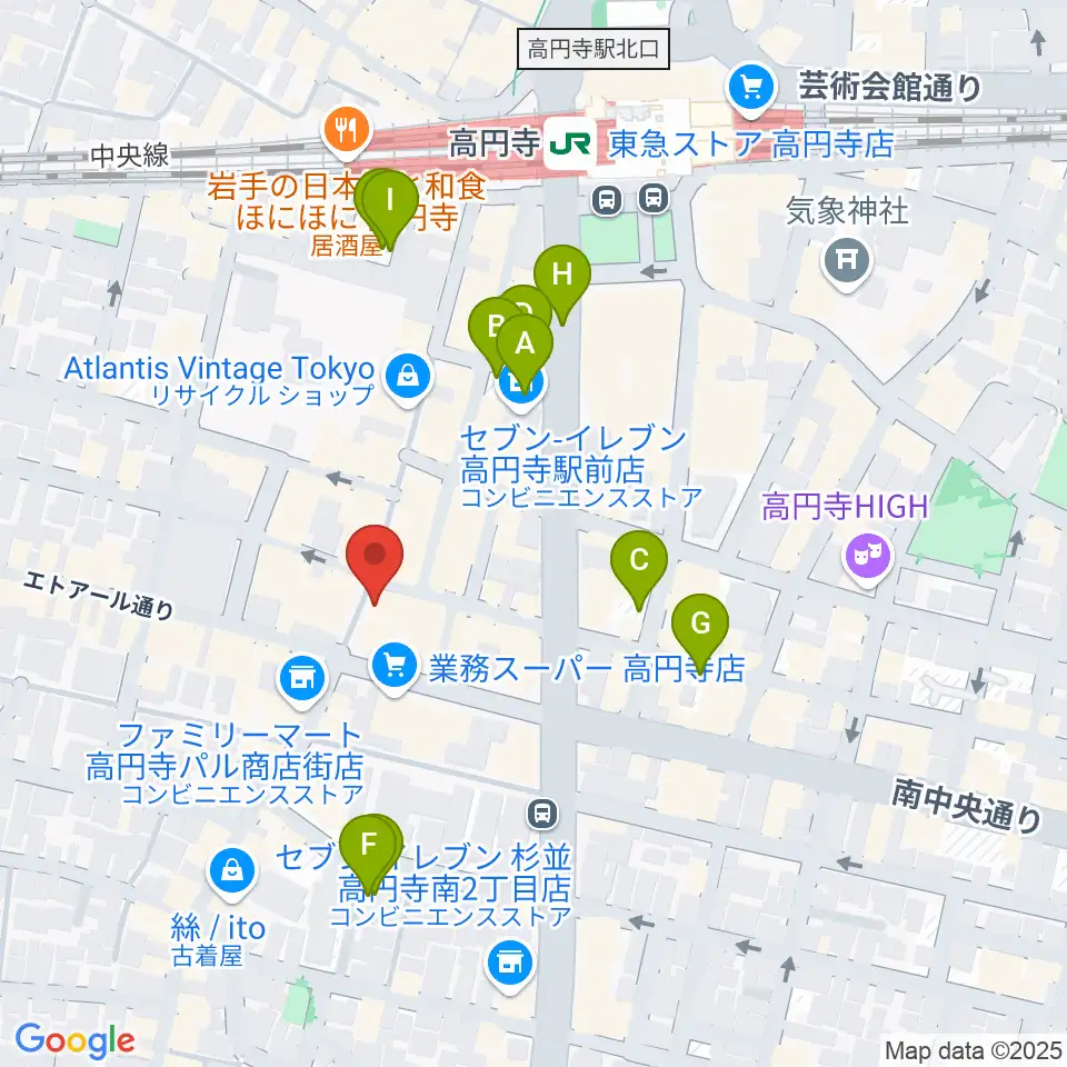 RECORD BOY周辺の駐車場・コインパーキング一覧地図