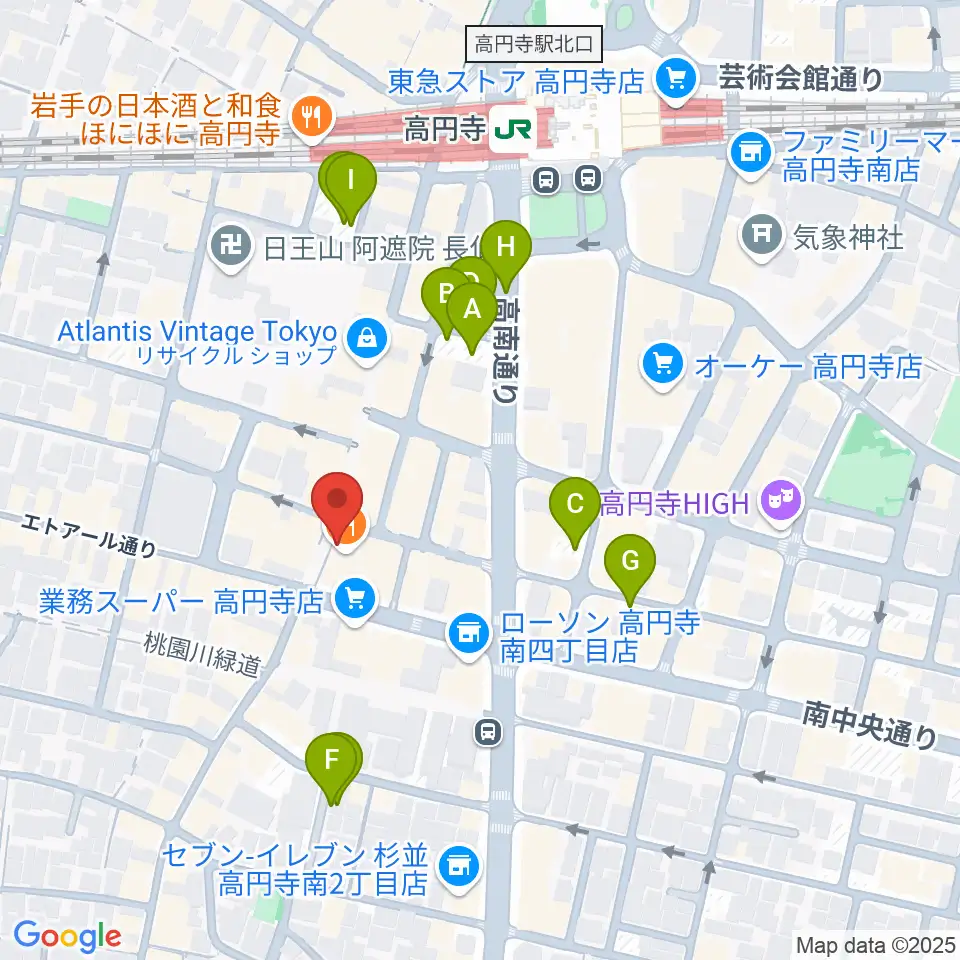 RECORD BOY周辺の駐車場・コインパーキング一覧地図