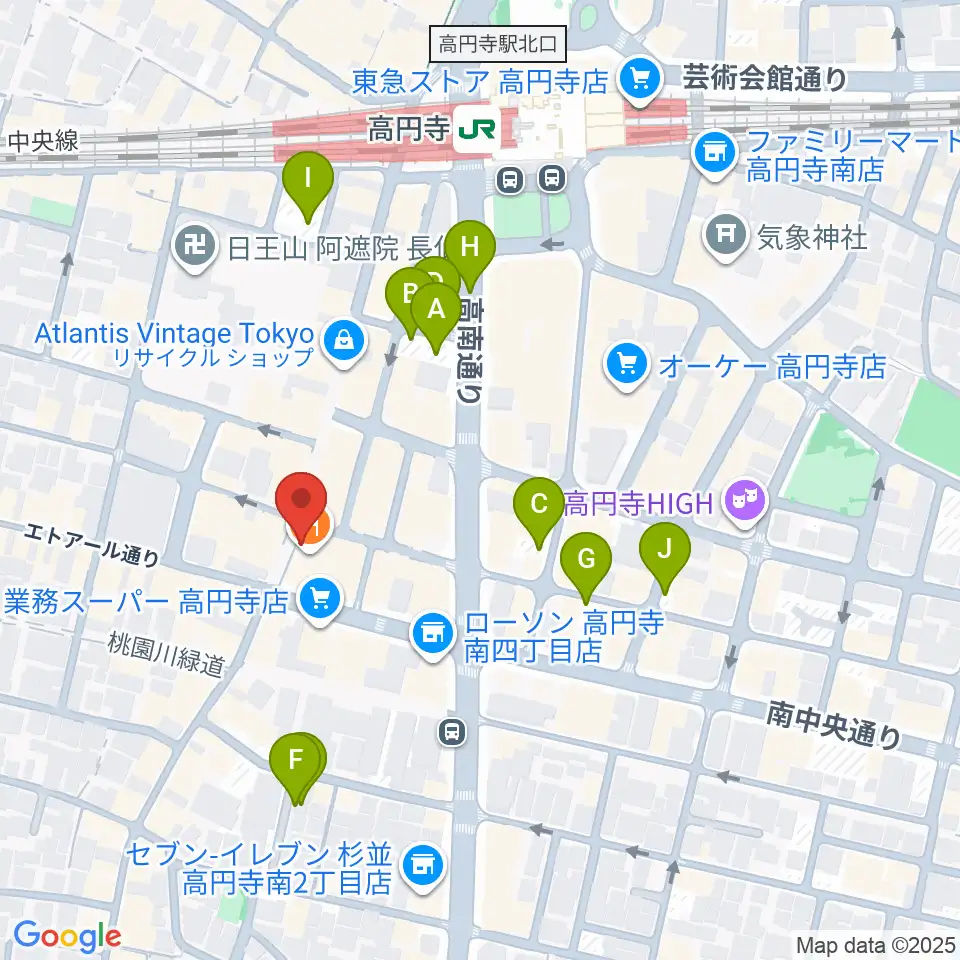 RECORD BOY周辺の駐車場・コインパーキング一覧地図