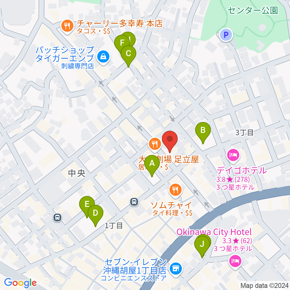 ジターヌ周辺の駐車場・コインパーキング一覧地図