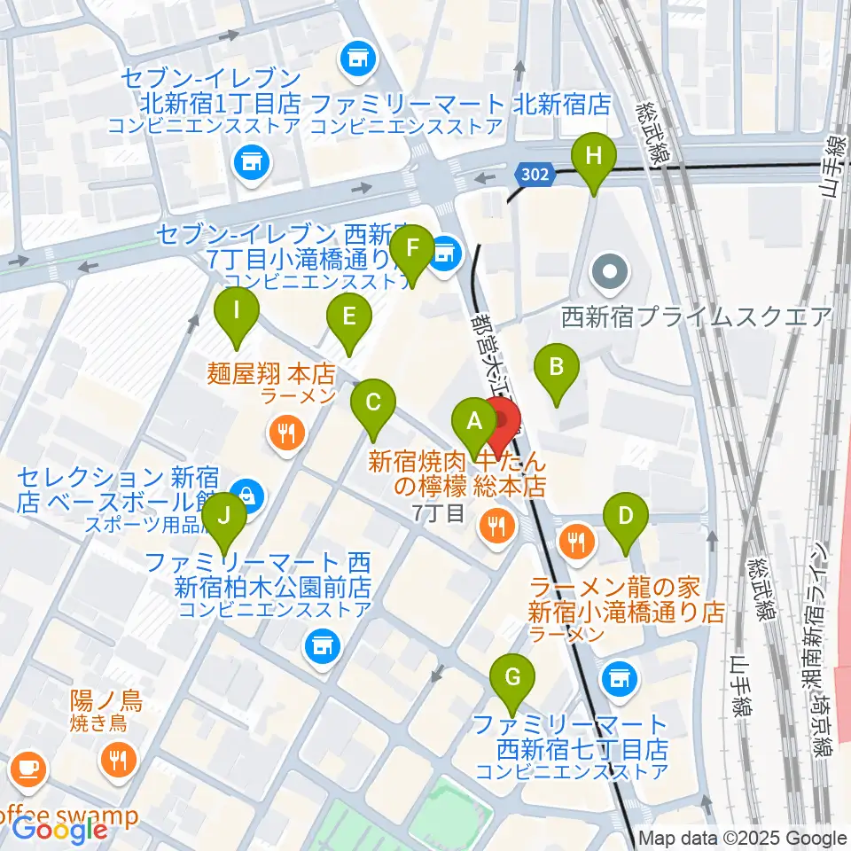 ナットレコード周辺の駐車場・コインパーキング一覧地図