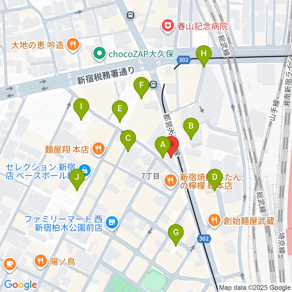ナットレコード周辺の駐車場・コインパーキング一覧地図