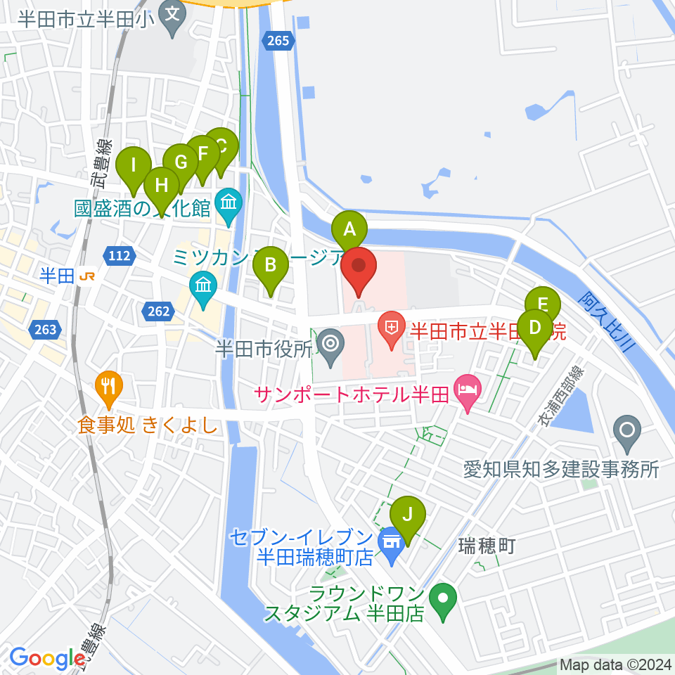 アイプラザ半田周辺の駐車場・コインパーキング一覧地図