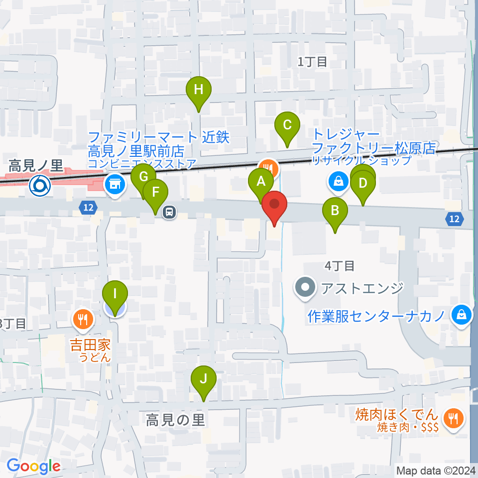 高見ノ里K's2周辺の駐車場・コインパーキング一覧地図