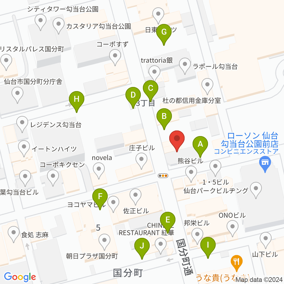 仙台リメンバー周辺の駐車場・コインパーキング一覧地図