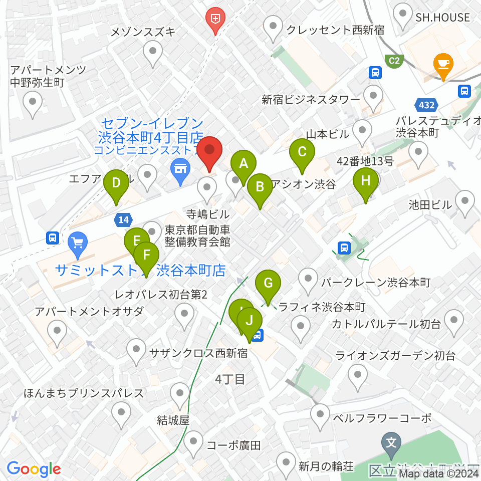 西新宿TOGI BAR周辺の駐車場・コインパーキング一覧地図