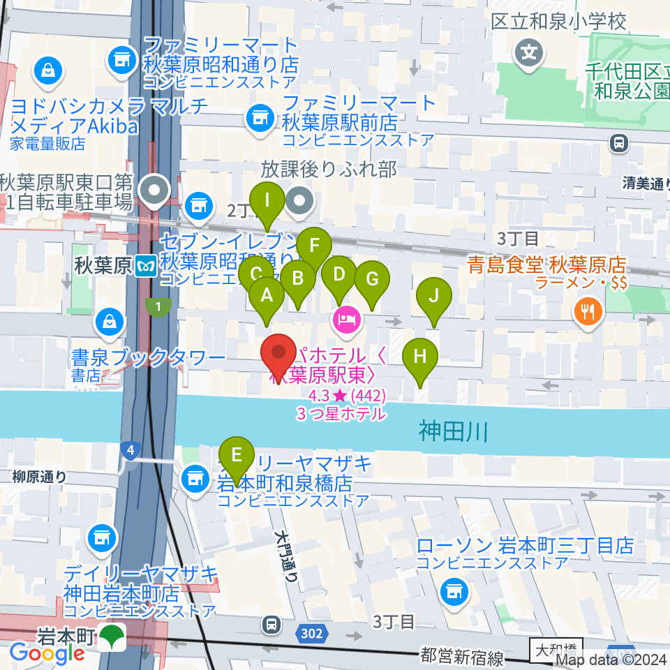 CLUB GOODMAN周辺の駐車場・コインパーキング一覧地図