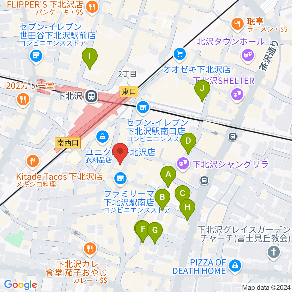 下北沢バラックブロックカフェ周辺の駐車場・コインパーキング一覧地図