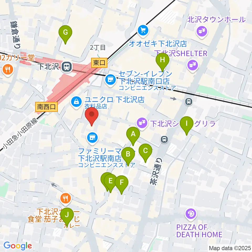 下北沢バラックブロックカフェ周辺の駐車場・コインパーキング一覧地図