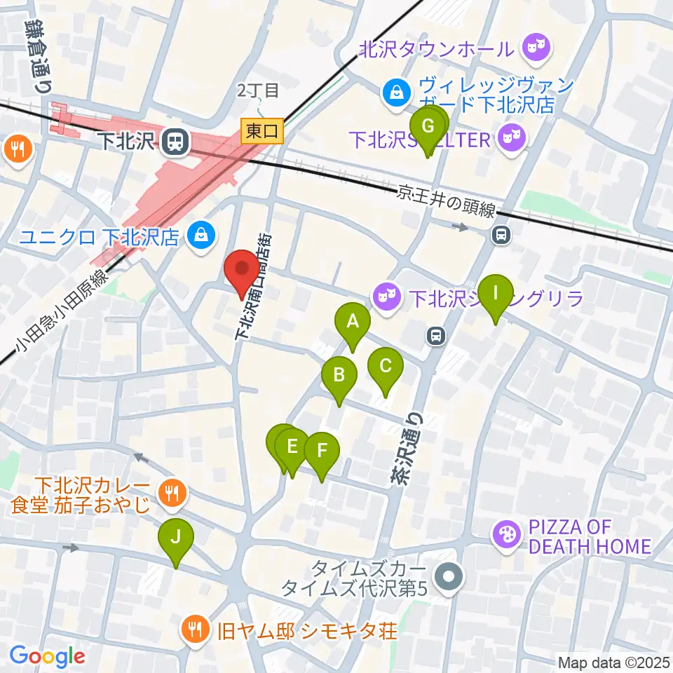 下北沢バラックブロックカフェ周辺の駐車場・コインパーキング一覧地図