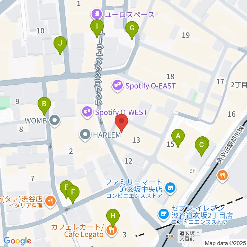 ゲートウェイスタジオ渋谷道玄坂店周辺の駐車場・コインパーキング一覧地図