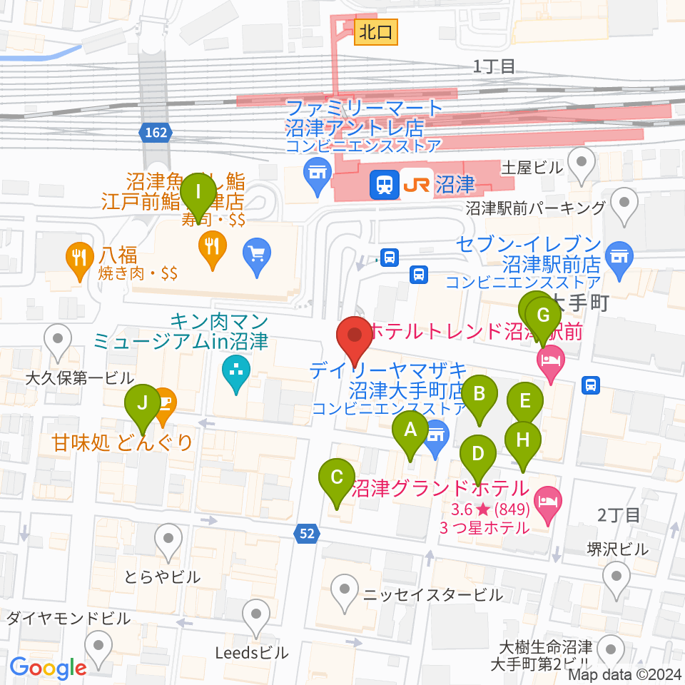 沼津ラクーンよしもと劇場周辺の駐車場・コインパーキング一覧地図