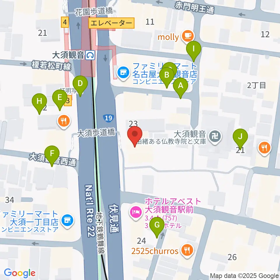 アンリミッツ大須周辺の駐車場・コインパーキング一覧地図