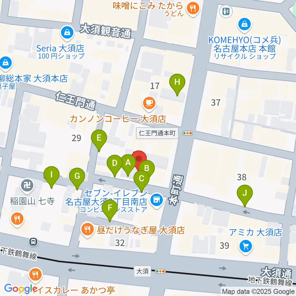 レコードショップZOO周辺の駐車場・コインパーキング一覧地図